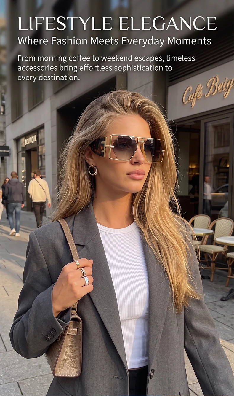 Steampunk Rechteckige Sonnenbrille für Damen und Herren 2026 Luxuriöser Hohler Metallrahmen Sonnenbrillen Vintage Punk Sechseckige Brillen UV400 Schutz – Detail 7