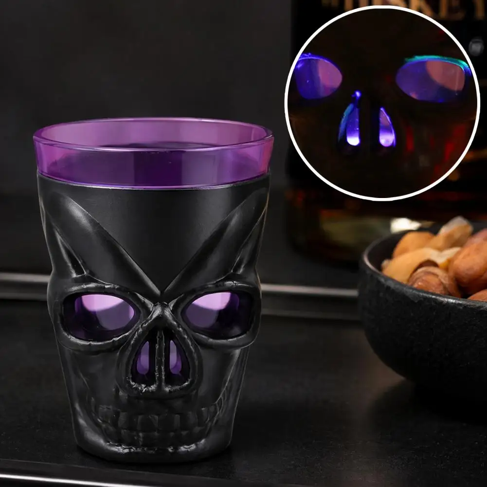 Unique Halloween Table Centerpiece Halloween Glowing Skull Goblet Led Candle Holder Spooky Party Decor Haunted House for Bar