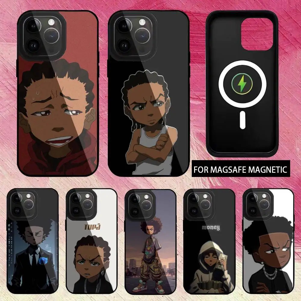 

Cartoon The B-Boondocks Phone Case For iPhone17,16,15,14,13,12,11 Plus,Pro Max Magnetic Magsafe Wireless Charging