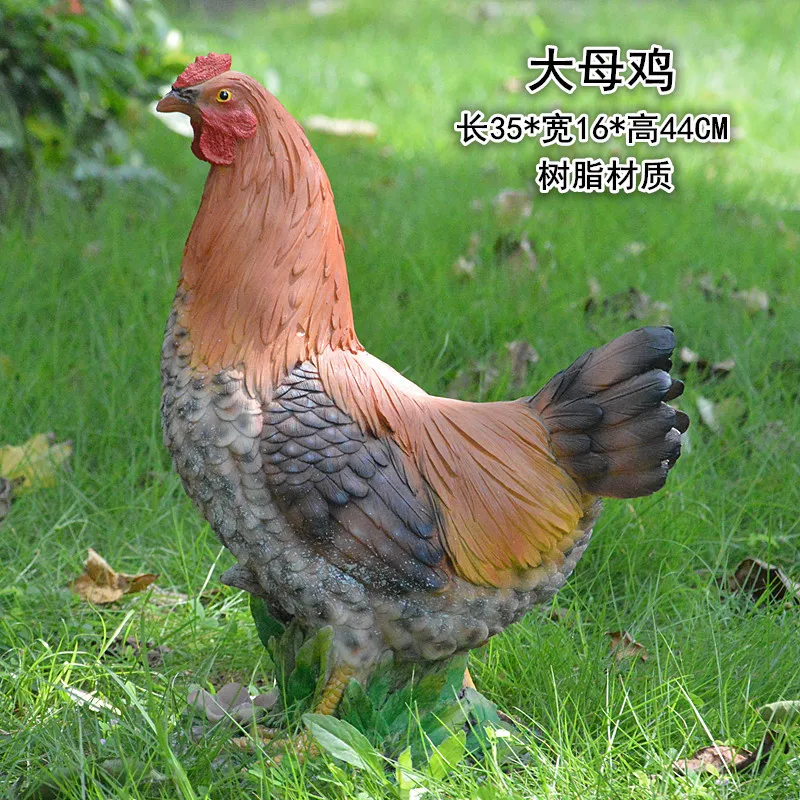 big real life chicken model lovely simulation chickendoll craft garden decoration gift xf2842