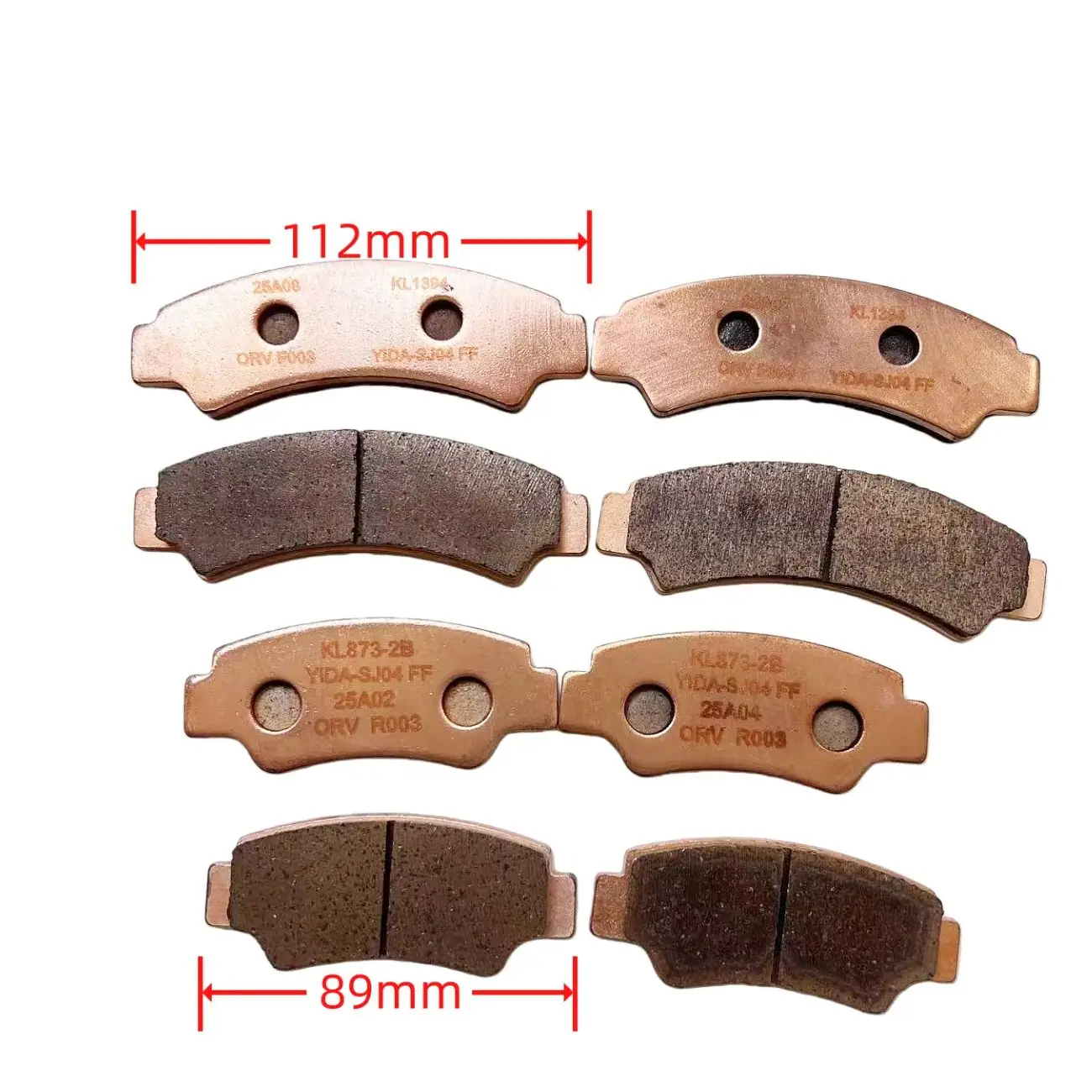 Original Front and Rear Brake Pads A03E11120001 & A03E11320001 For Segway 600 ATV Snarler AT6 L E5 Snarler AT6 S T3b