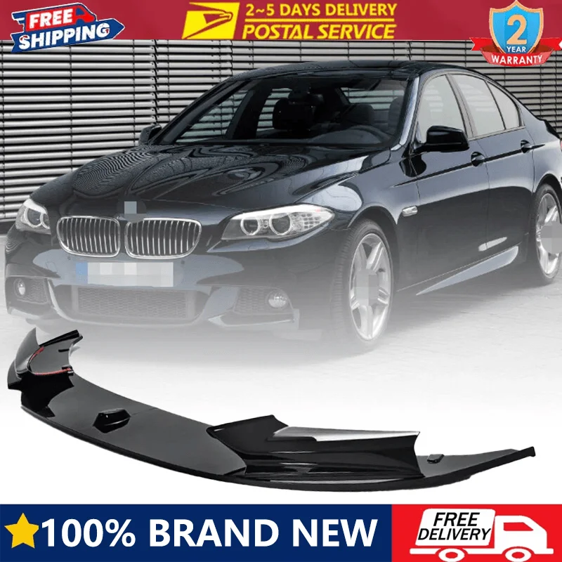

Качественный автомобильный передний бампер, спойлер, сплиттер, глянцевый черный для BMW F10 5 серии 2011-2016, аксессуары для спортивного сплиттера