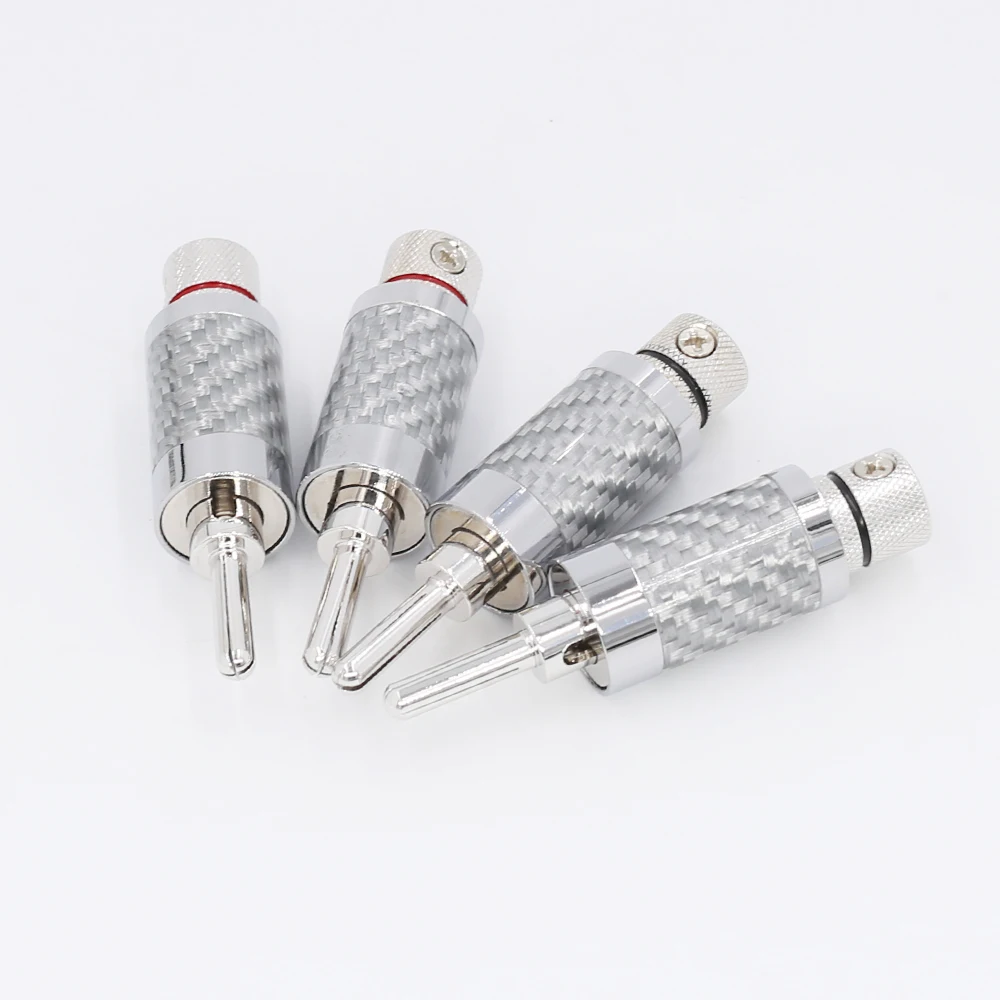 4 sztuk VB414R rodowane bananowy do głośników przewód plug HiFi złącze