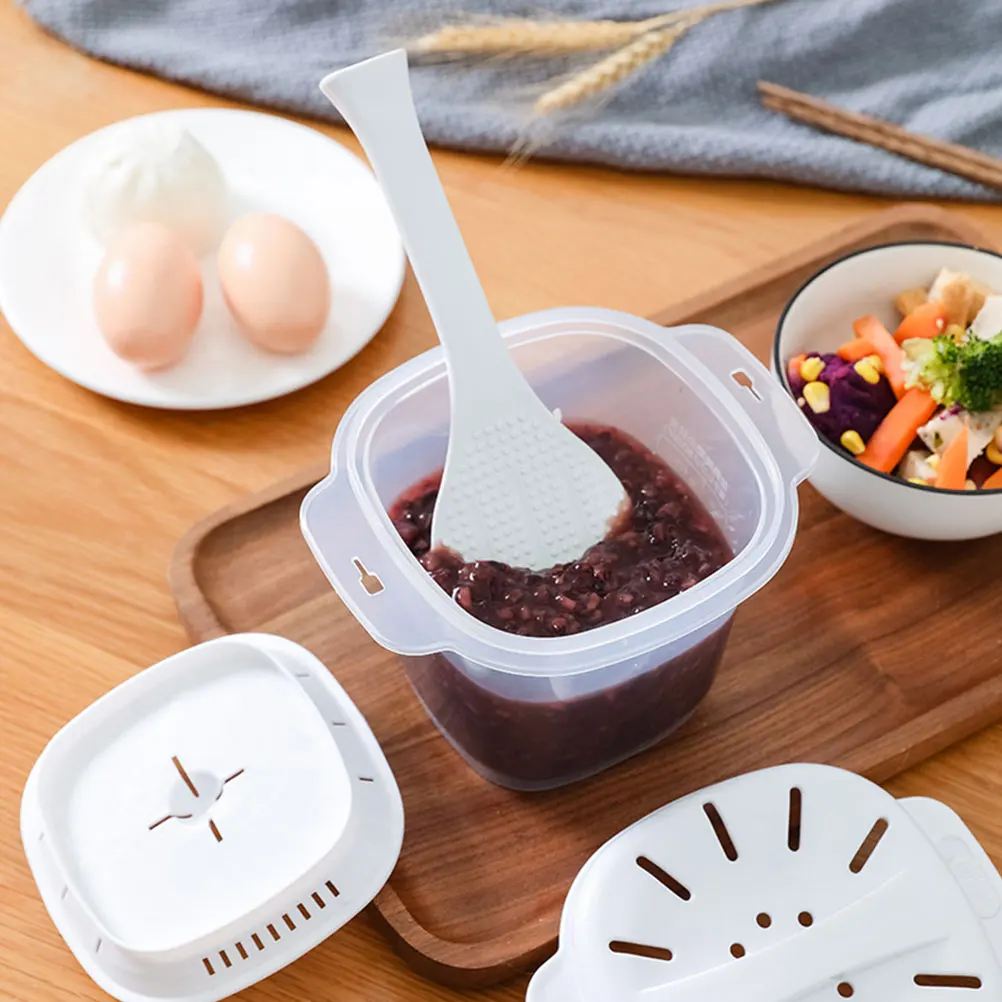 

2pcs Material Containers Microwave Safe Office Steamed Bowls Kitchen Appliances Office Steamed Rice Boxes Rice Boxes