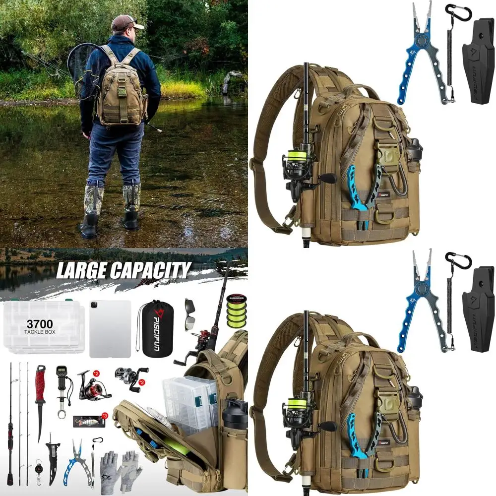 

Fishing Tackle Backpack with Pliers Included