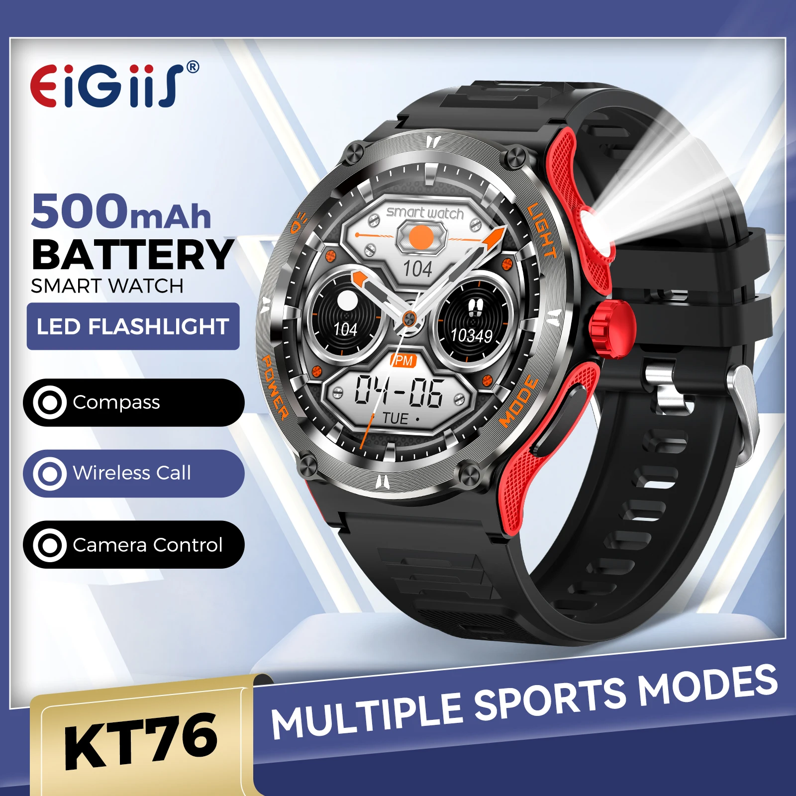 EIGIIS Smart Watch 3ATM Waterproof 1.53\