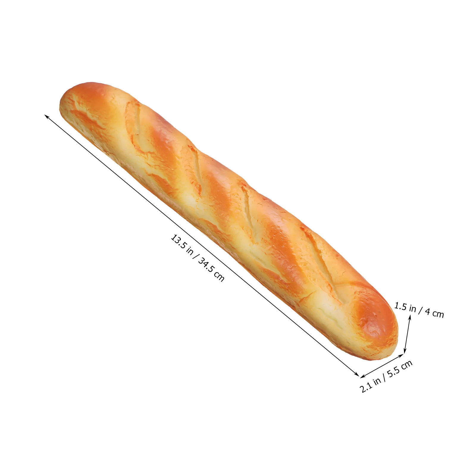 2pcs Realistic Faux Bread: Pu Artificial Loaf Set For Kitchen Bakery Decor Simulation Food Props For Home Cafe Restaurant
