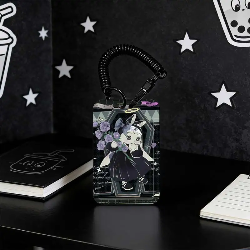 Cards Cover for Kpop Photocard Holder Stretchable Spring Cord Student Bus/Meal Card Protection Case Photo Protector