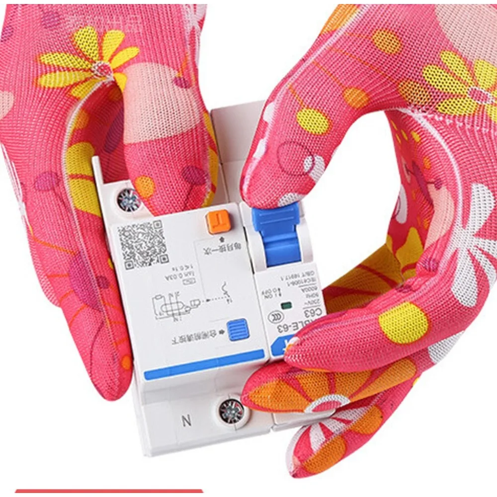 10 Pairs Thin Non Slip Nylon Work Gloves Breathable Colored Working Gloves For Gardening Tea Picking Housework