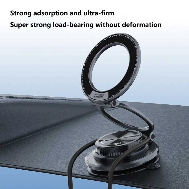 Supporto magnetico per telefono per auto M11 pieghevole regolazione a 3 assi N52 forte aspirazione sottovuoto a magnete per supporto per parabrezza da cruscotto 2025