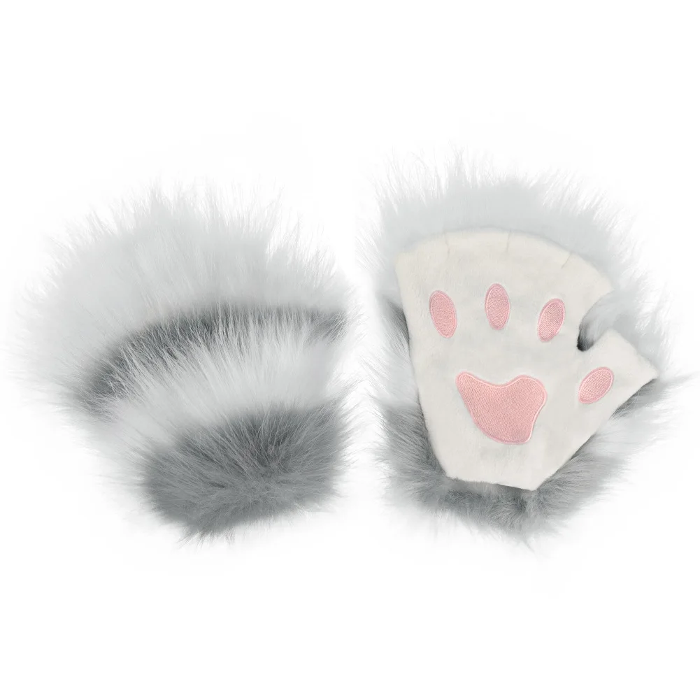 Cute Simulation Animal Claws Cosplay Cosplay Props Plush Cat Bare Fingers Cat Claws Gloves