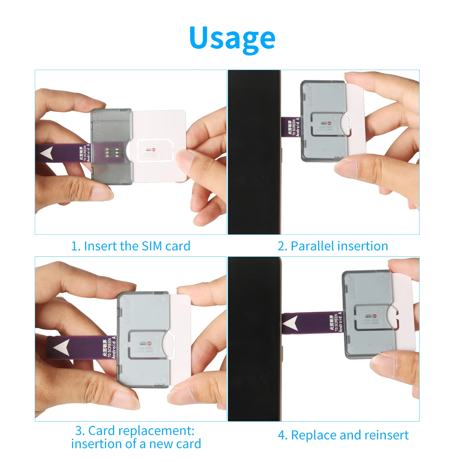 Lecteur de carte EpiCard pour téléphone Android, mini carte de caractéristiques IM, adaptateur multi-cartes, grande capacité