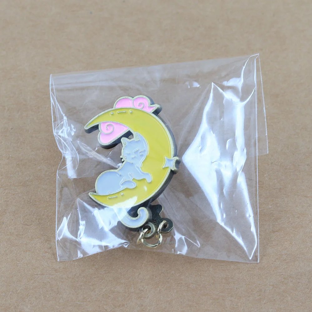 Niedliche schlafende Katze Emaille-Pin, bezaubernder Sternanhänger, Brosche, Cartoon-Kätzchen-Rucksack- und Kleidungsabzeichen, perfekte Geschenke für Katzenliebhaber. – Detail 13