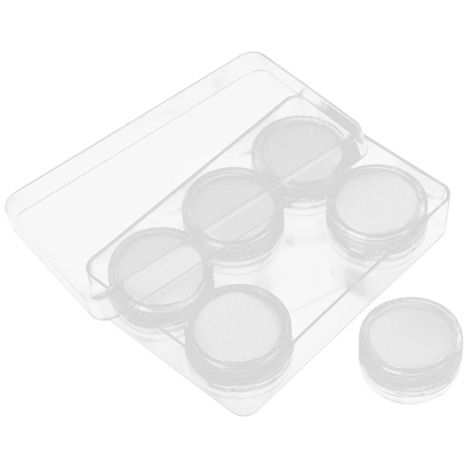 

Gemstone Display Box Mini Acrylic Jewelry ganizer for Stones Rings Earrings Travel Storage Container Showcase Cases