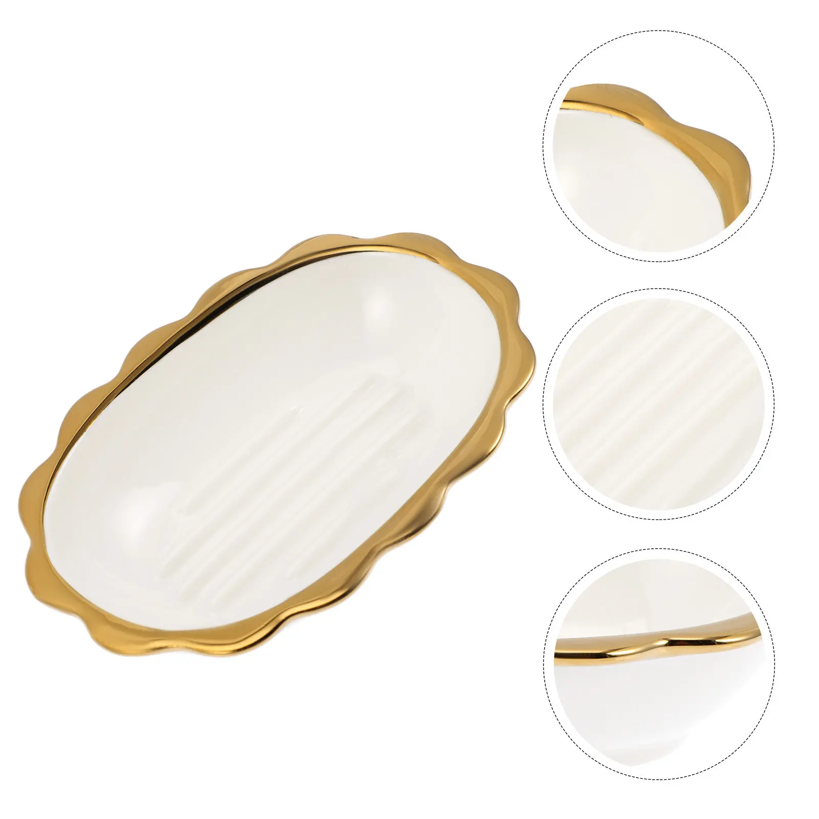 

Modern Ceramic Soap Holder Exquisite Soap Tray for Daily Use Healthy Dry Storage Strong Load-Bearing Compact Lightweight Design