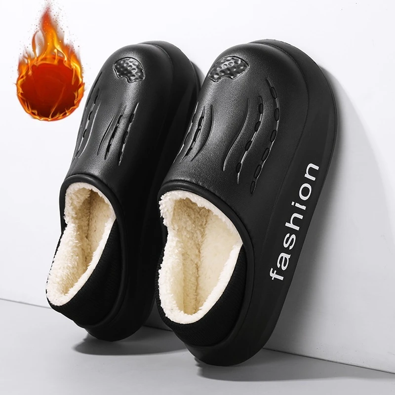 Soft Warm Winter Slippers for Men Women Size 45 Non Slip Indoor Outdoor House Shoes Extra Large Comfortable