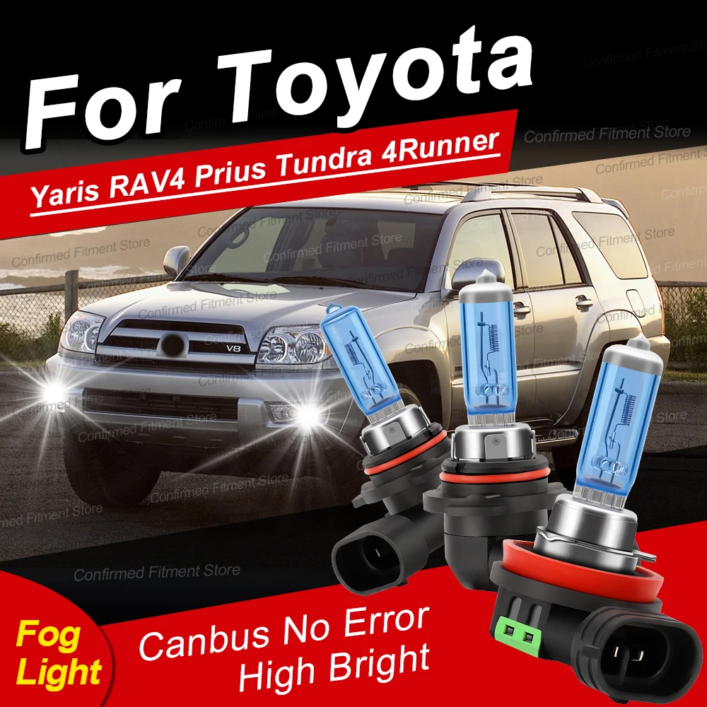 

Car Halogen Front Fog Lamps H11 9006 9145 HB4 H10 Canbus No Error High Bright Bulbs For Toyota Yaris RAV4 Prius Tundra 4Runner