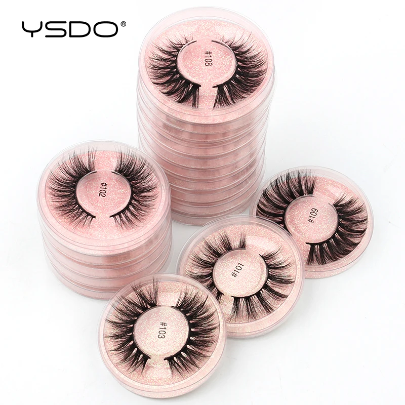 Wholesale Lashes 10/20/30/50 PCS Mink False Eyelashes Natural Soft 3D Faux 3D Mink Lashes Reusable Dramatic Fake Eyelashes Bulk