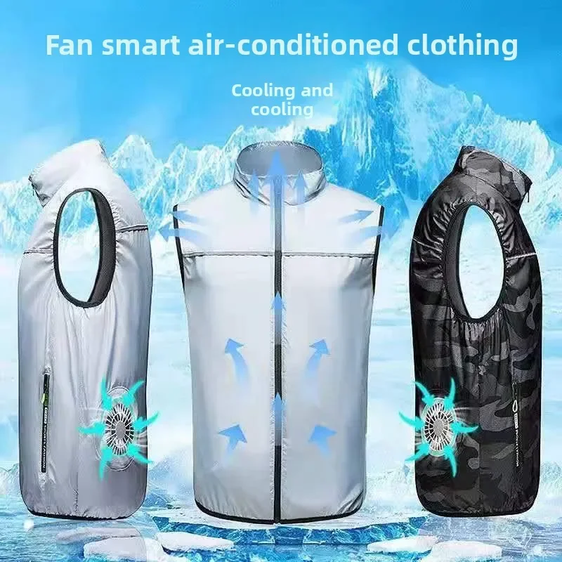 

DurableCooling Air Conditioner Clothing Men And Women Charging Refrigeration Fan Clothing Sun Protection Air Conditioner Clothin