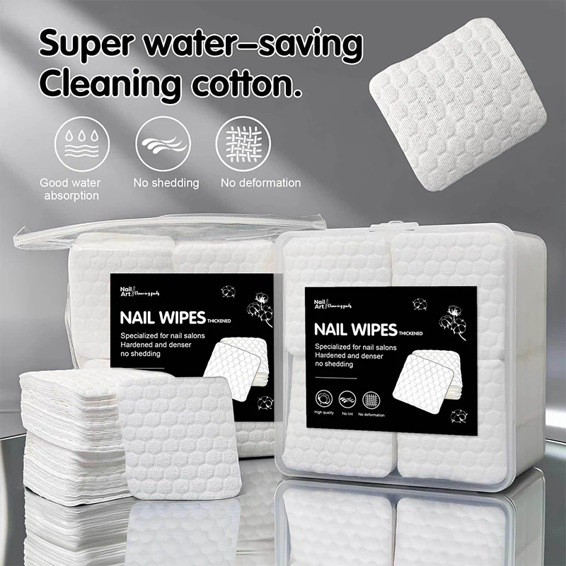 200/500Pcs Nagel Baumwolle Polish Remover Gel Saubere Faser Ohne Für Maniküre Servietten Pediküre Lint-Freies Tücher reiniger Papier Pads
