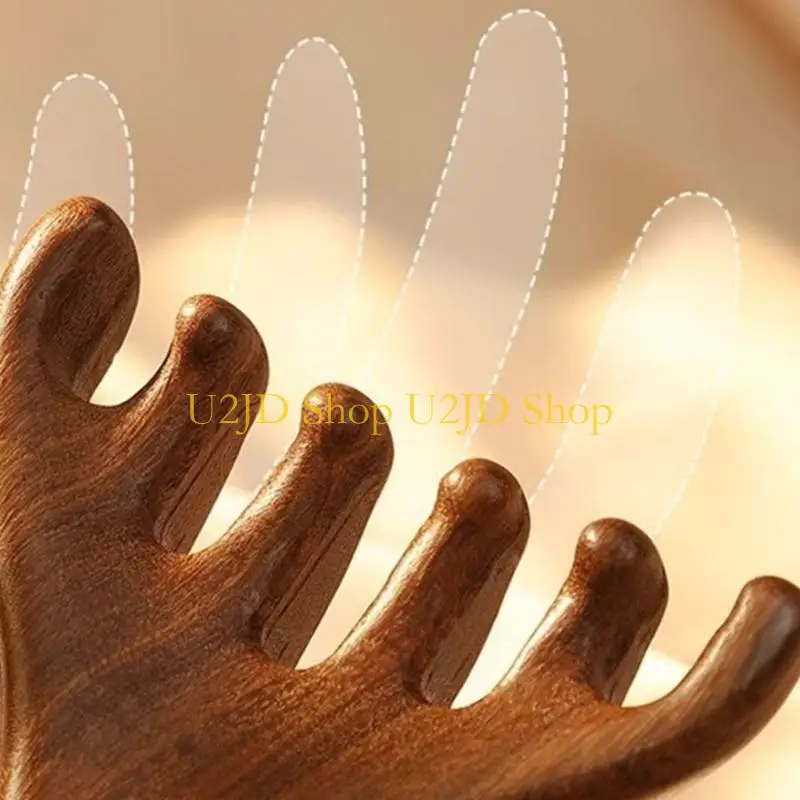 

U2JD Портативная смола Meridians Massage Comb Five когти