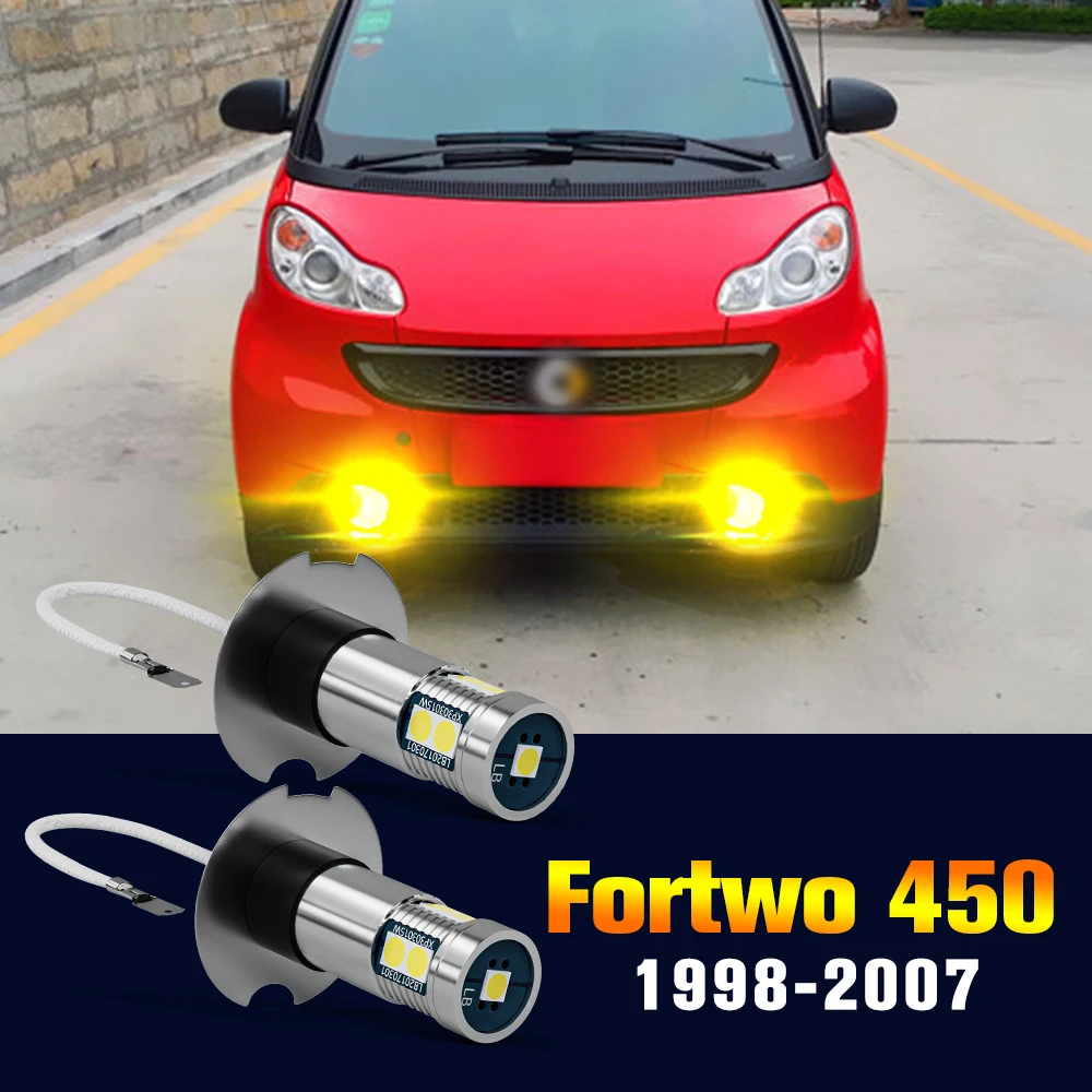 

2pcs LED Fog Light Bulb Lamp For Smart Fortwo Cabrio Coupe 450 1998-2007 1999 2000 2001 2002 2003 2004 2005 2006 Accessories