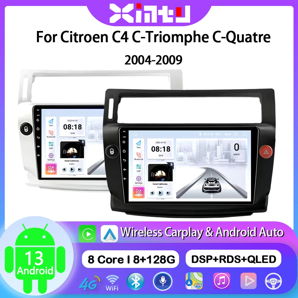 

Xintu 2Din Android Auto Car Stereo Multimedia Video Player for Citroen C4 C-Triomphe C-Quatre 2004-2014 Navigation GPS Carplay