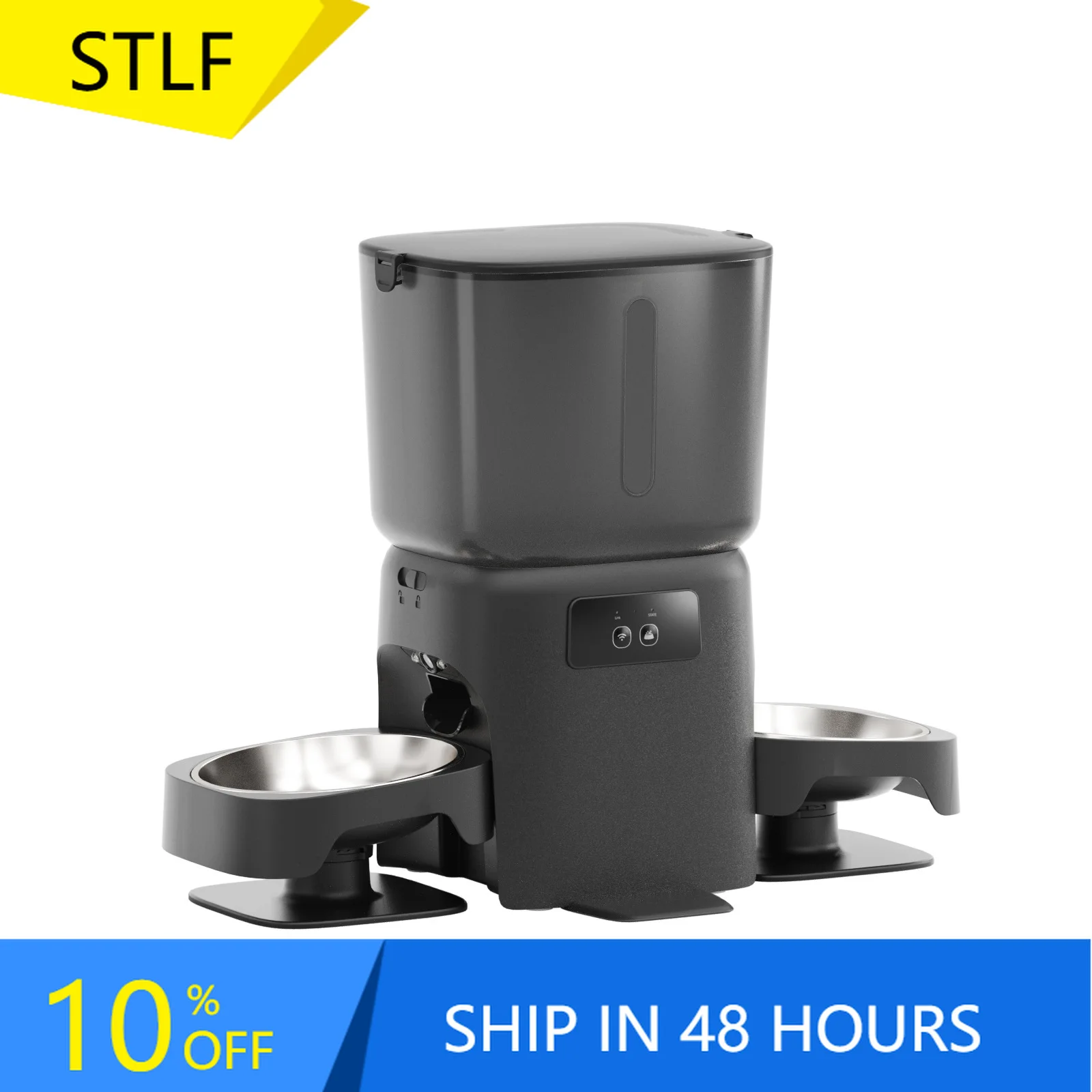 

STLFCross-Border 6L Double Bowl Cat Feeder CamerassVoice WIFI APP Long Battery Life 1KG China Pet Smart