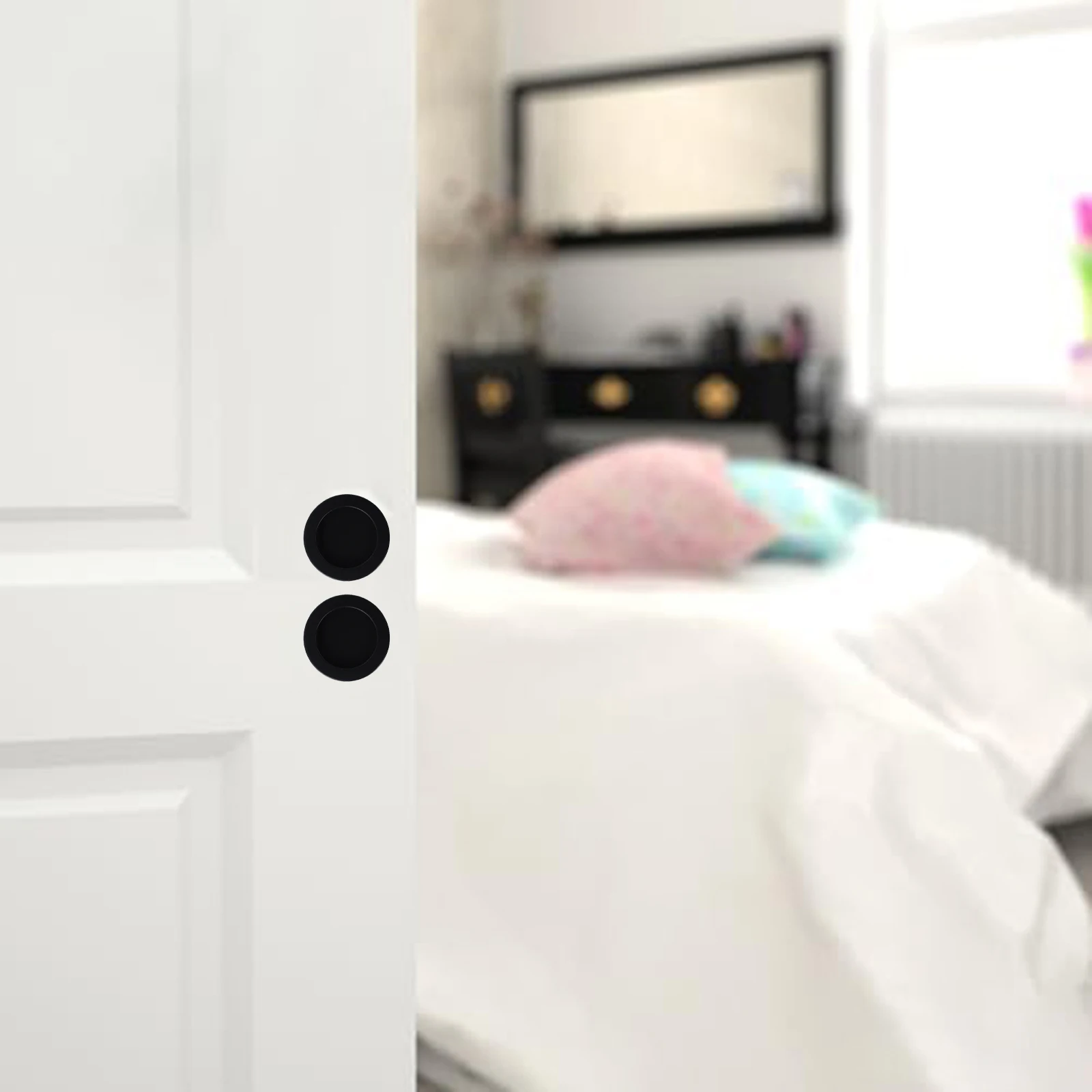 تحسين المنزل مقبض الباب راحة مقبض الفولاذ المقاوم للصدأ المتانة والقوة تركيب جهد طلاء مقاوم للصدأ #2