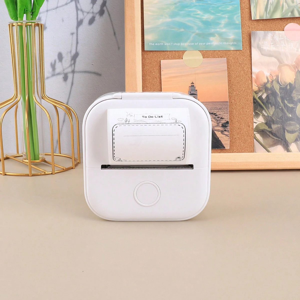Label Printer Thermal - 1개입 미니 휴대용 열식 라벨 프린터,