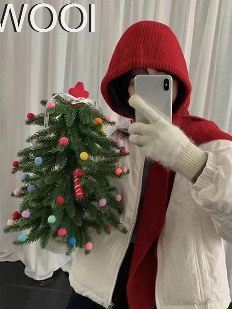 محبوك الشتاء الصوف بالاكلافا 1 قطعة منفذها قبعة وشاح الشتاء اكسسوارات مقنعين قبعة الرقبة الأذن حماية وشاح قبعة الطقس البارد #1