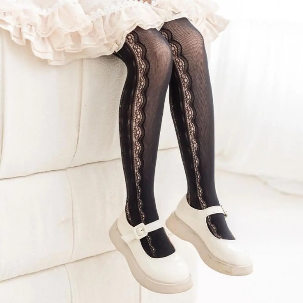 

New children's pantyhose thin white stockings Lolita mesh socks baby summer girls bottoming pantyhose