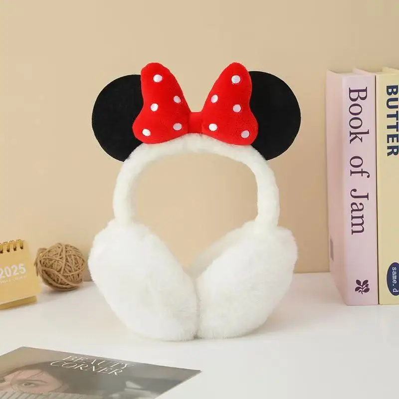 Mouse animation peripheral cartoon bow shape autumn and winter warm Plush Cold-proof Anti-freezing Thickened Ear Warm Ear Bag ﻿