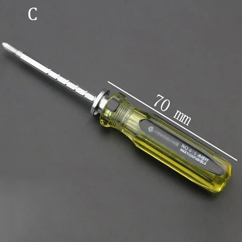 Double-Use Screwdriver Removable Hand Tool Chrome Vanadium Steel Repair Tool Handle Flathead Screw Driver