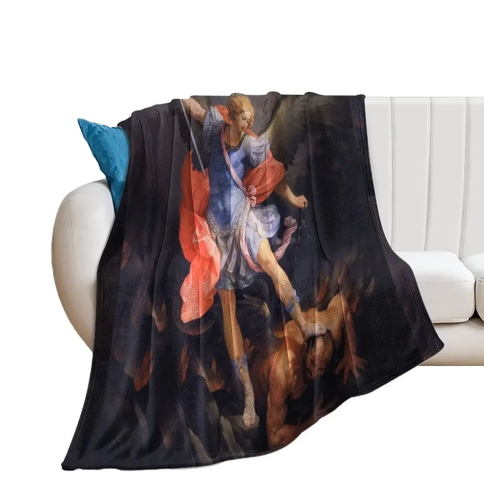 

St Michael Archangel Angel Catholic Saint Devotion Throw Blanket Sofa Quilt For Sofa Thin Blankets