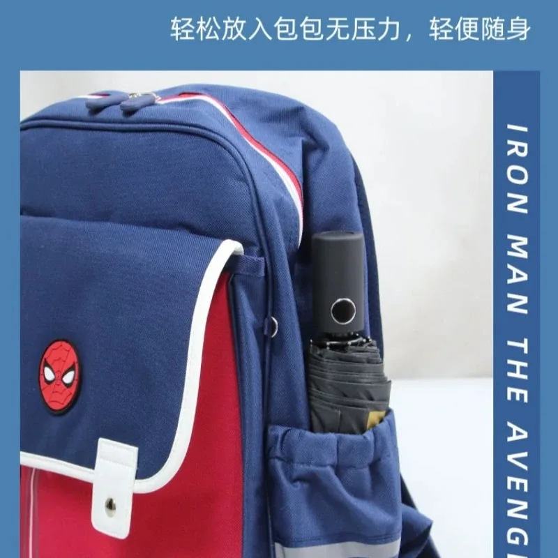 Marvel Spiderman Iron Man Student Regenschirm, vollautomatisch, tragbar, Cartoon, kreativ, modisch, faltbarer Regenschirm, Jungen-Urlaubsgeschenk