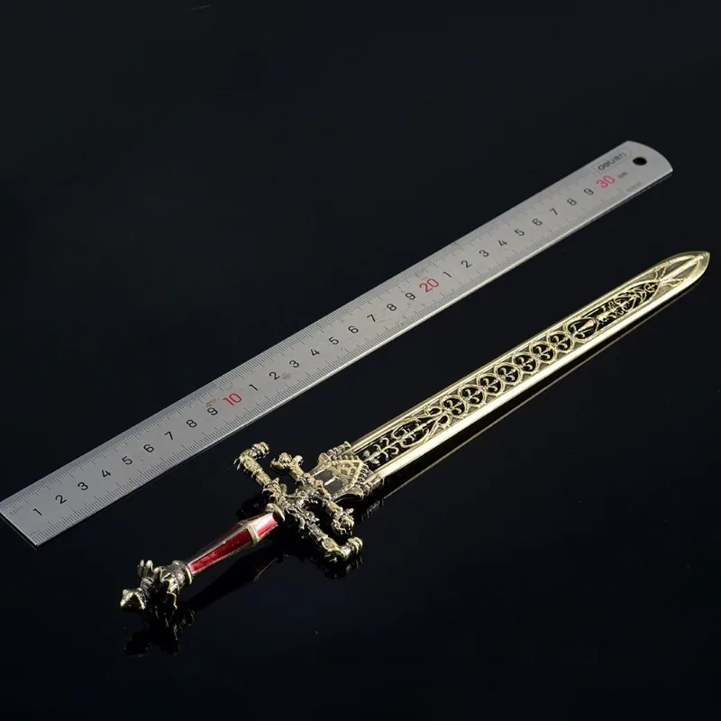 30 cm Spada della Notte e Anello di Fiamma Gioco Periferico Tutto in Metallo Eldened Confezione Regalo Giocattolo Samurai Accessori Artigianali Ornamenti Collezioni