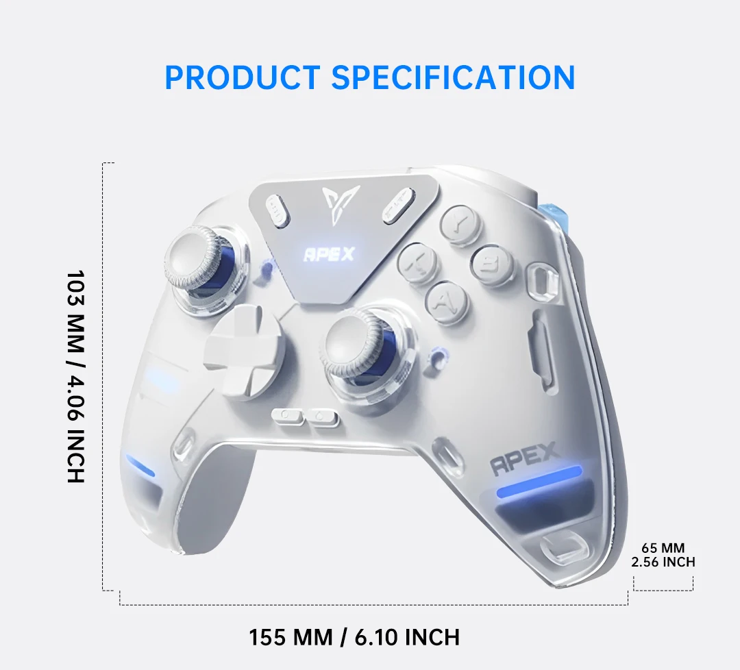 Flydigi Base dock per controller di gioco wireless APEX 4 originale per Apex 4/Vader 4 Pro Series Adattatore di alimentazione per caricabatterie USB bianco