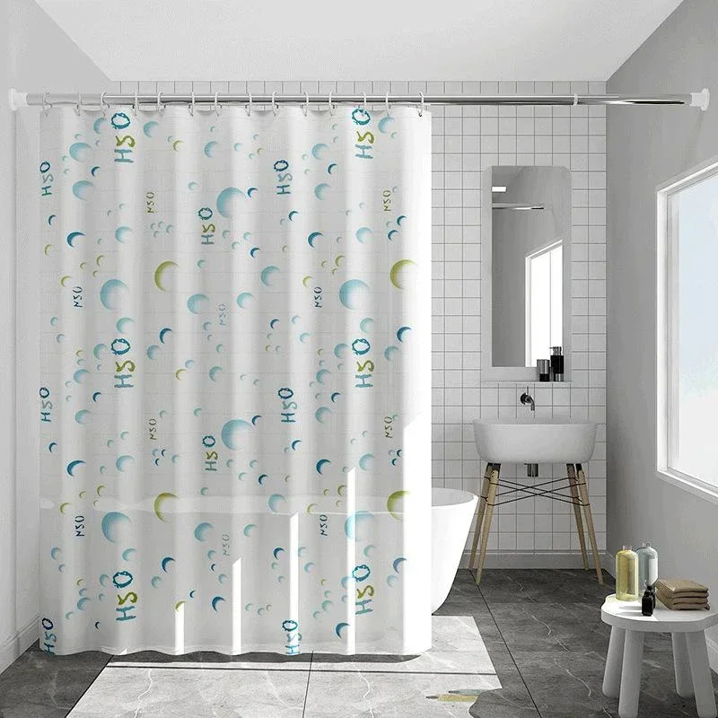 

Anti-mouldy Shower Curtain High Quality PEVA Thickened Partition Bathroom Hanging Curtain Extra Long Printing Hanging Curtain