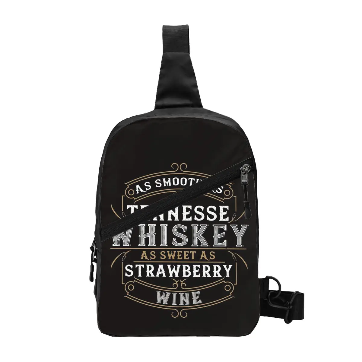 

As Smooth As Tennessee Whiskey Chest Bag Men Sling Crossbody Backpack Chest Bag Travel Hiking Daypack Shoulder Bag