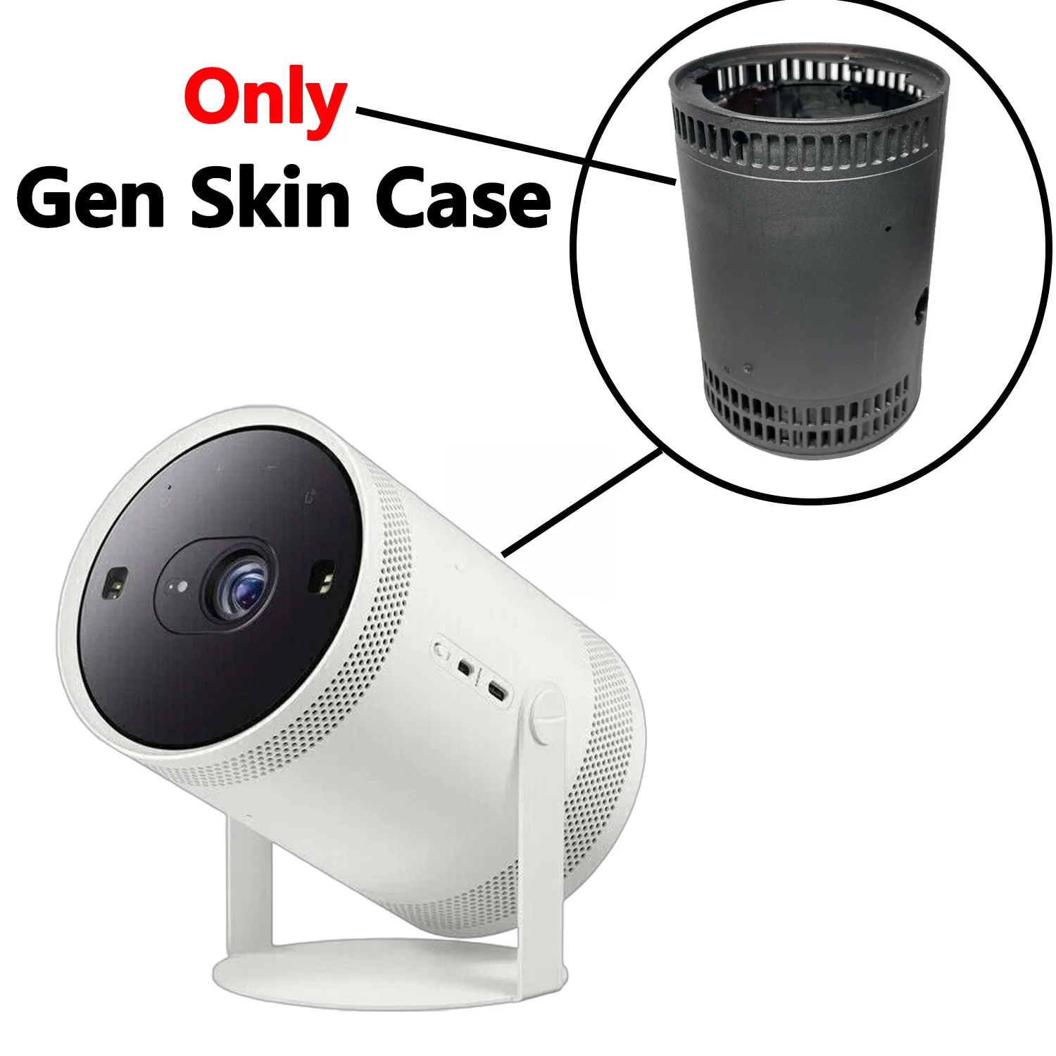 

The Freestyle Smart Projector for Samsung 2nd Gen Skin Case ，Replacement Shell Housing -Black
