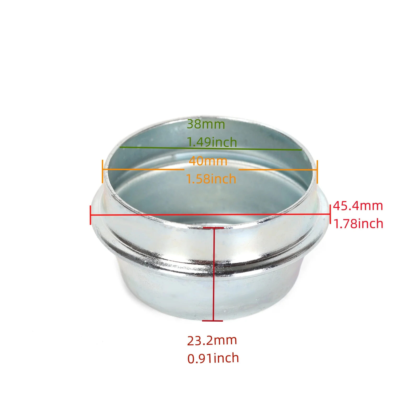 4pcs Silver Trailer Wheel Dust Covers Trailer Hub Bearing Dust Cap Cup Fits Trailer Hubs with an Internal 38-40mm Dia