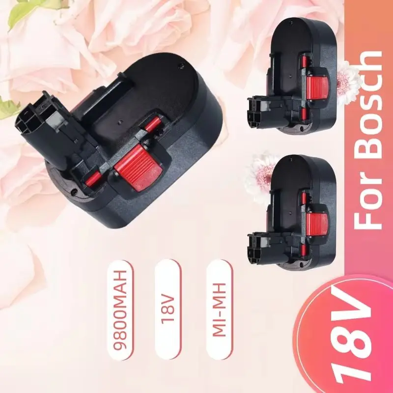

18V 4.8/6.8/9.8Ah BAT025 Rechargeable Battery For Bosch Ni-MH Power Tools Bateria For Drill GSB 18 VE-2,PSR 18VE,BAT026