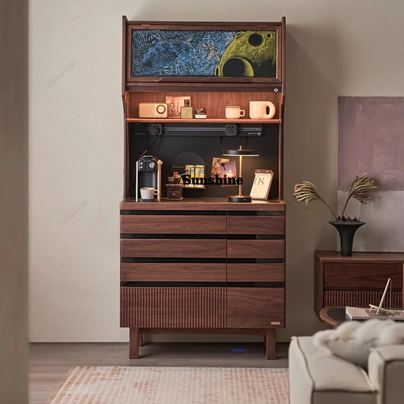Sideboards Wood Living Room Cabinets Mobile Storage Display Cabinets House Container Organizer Luxury Gabinete Home Furniture