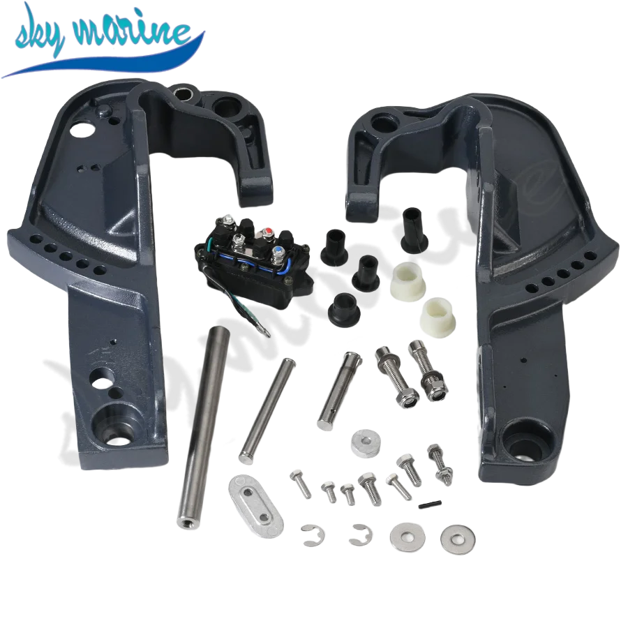 65W-43800 Boat Engine Clamp Bracket Set Single Ram Power Tilt Trim Unit 65W-43111-00-4D 65w-43112-00-4D for Yamaha 2 Stroke 40HP