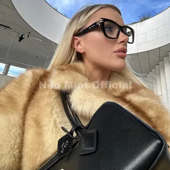 Neo Mint Runway Fashion Yellow Striped Maxi Long Faux Fur Coat Jacket Women Winter Brand Fluffy Fox Fur Overcoat Girls Outerwear 5