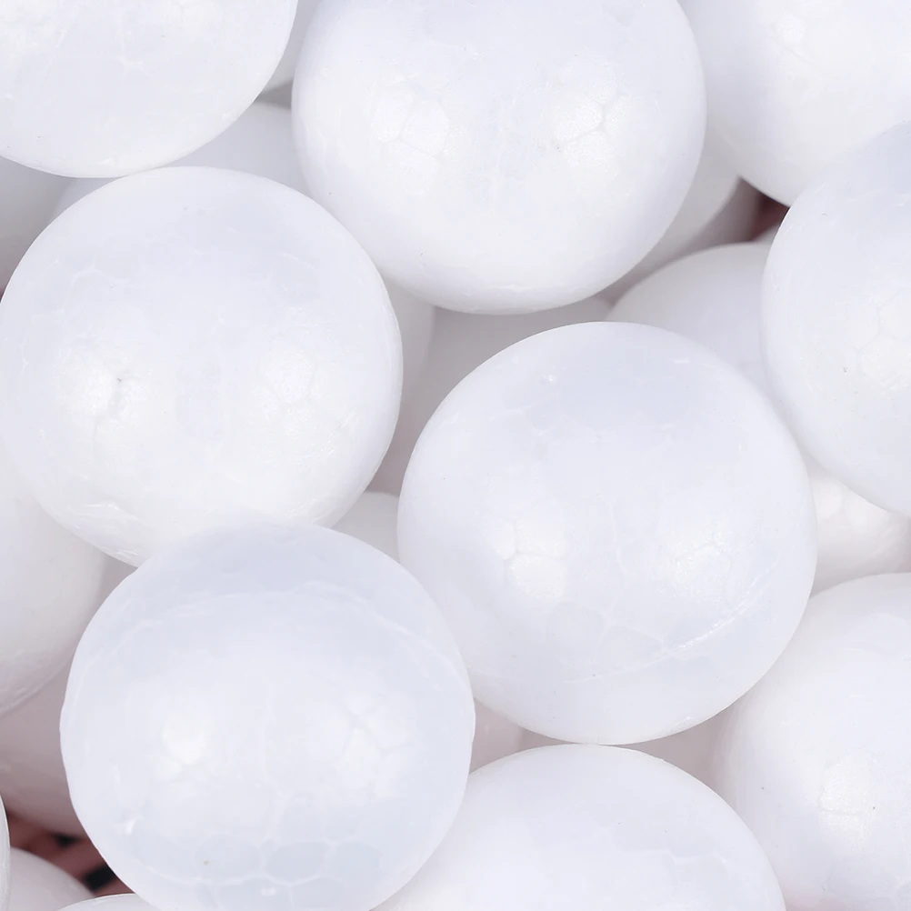 

Solid White Polystyrene Christmas Foam Balls DIY 3 Inch Round Crafts Easy to Decorate for Holiday Ornaments Family