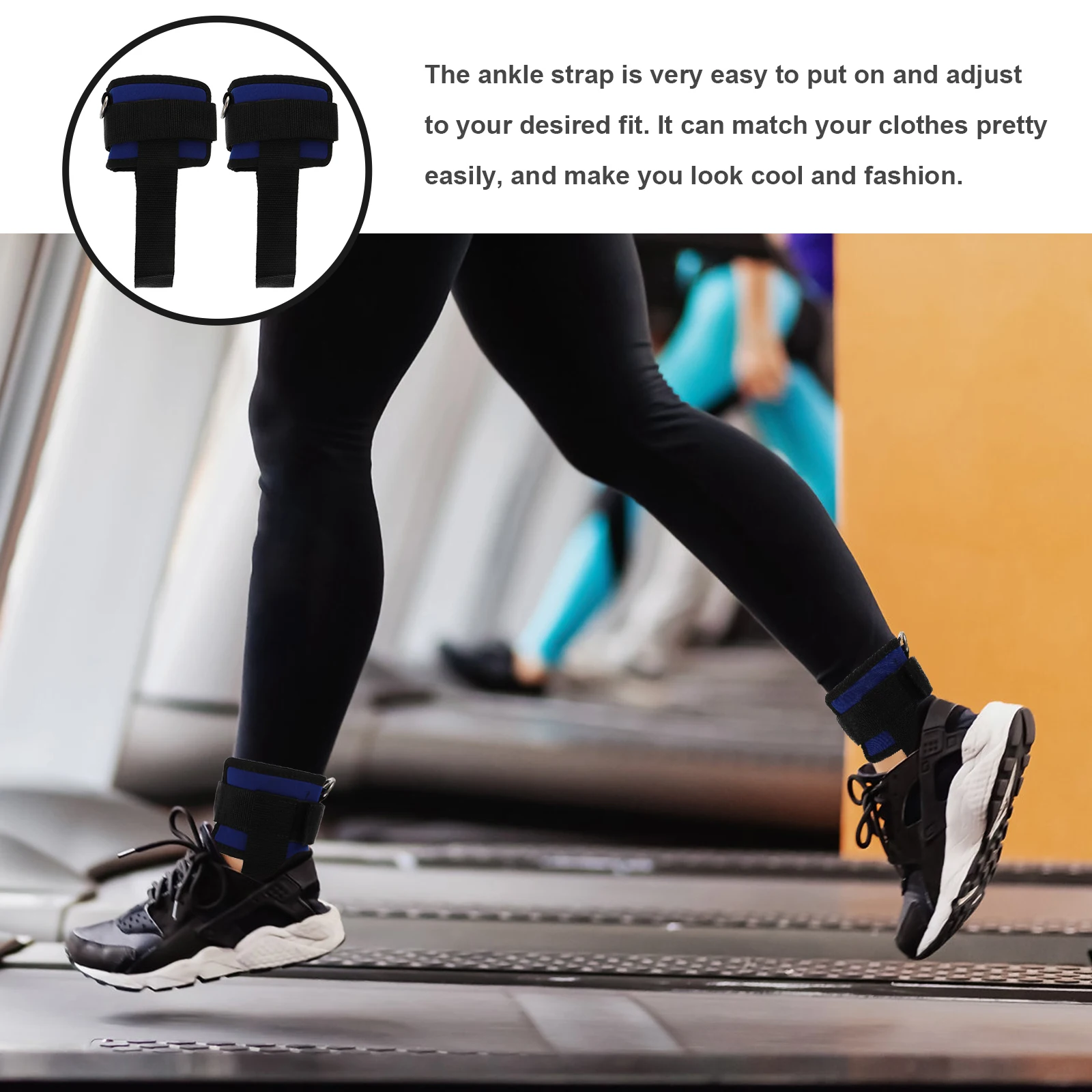 

1 Pair Strap Fitness Foot Cuff Multi-Direction Buckle Workout Accessory Sports Training Glute Exercise Durable Pp Sbr Material