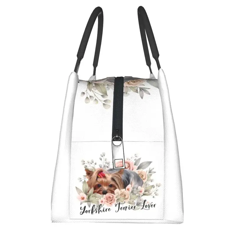 Yorkshire Terrier Mutter Yorkshire Terrier Papa isolierte Lunch Bag für Frauen wieder verwendbare Yorkshire Terrier Liebhaber Thermal Lunch Tote