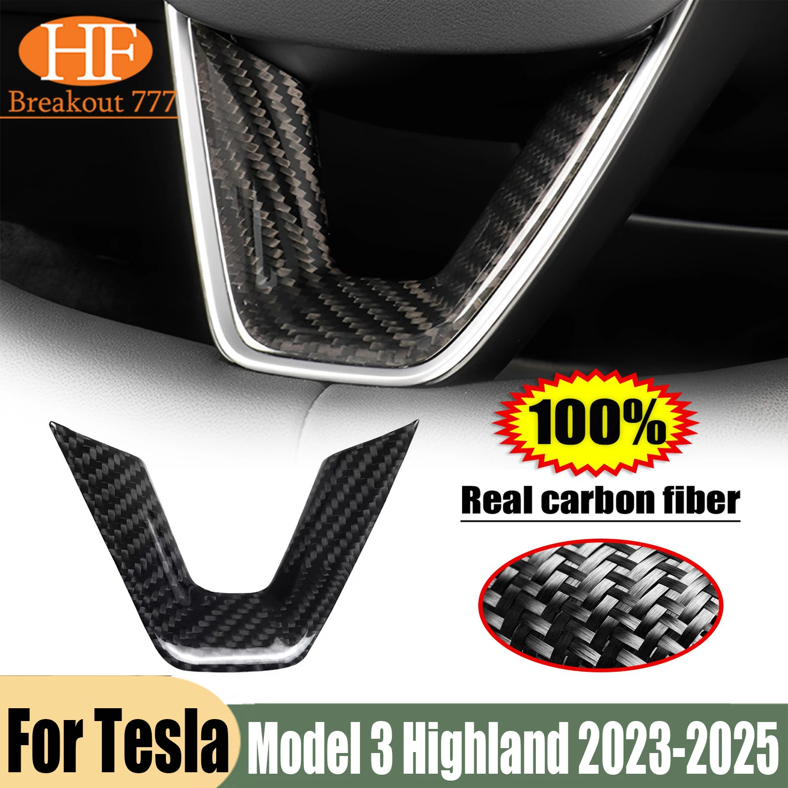 For Tesla Model 3 Highland 2023-2025 All Models Steering Wheel Lower Cover Trim